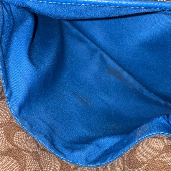 Coach File Signature Blue Brown Crossbody - Picture 13 of 17
